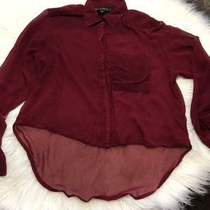 Burgundy, high-low top